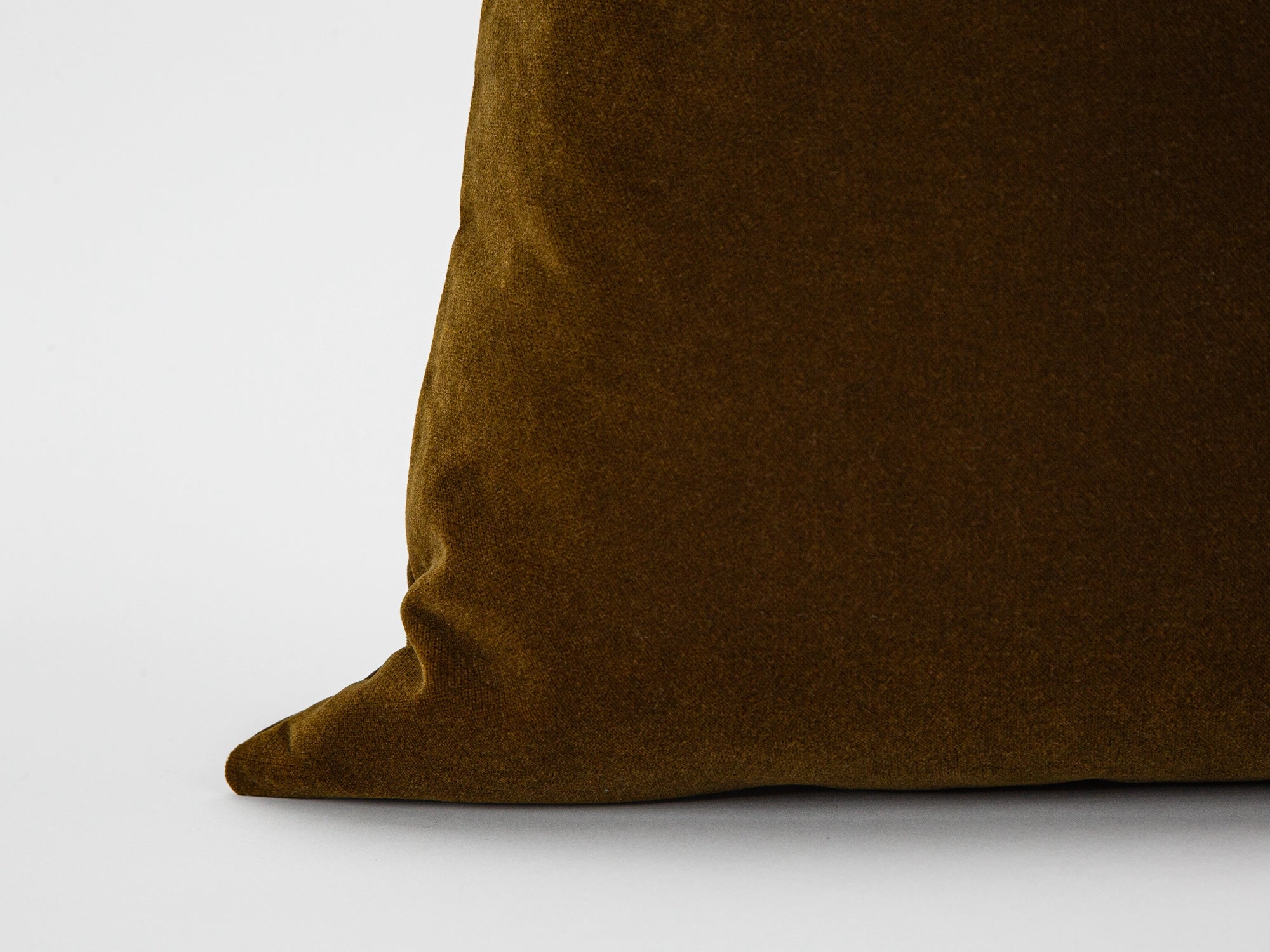 Dark Olive Brown Velvet Pillow Cover