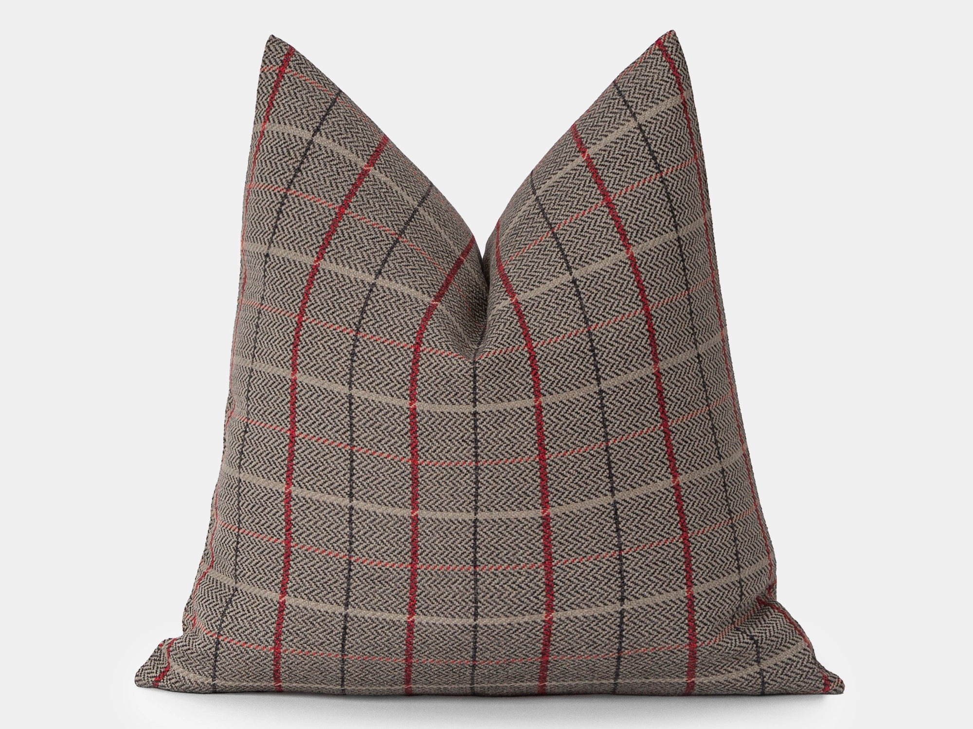 Brown Plaid Pillow Cover