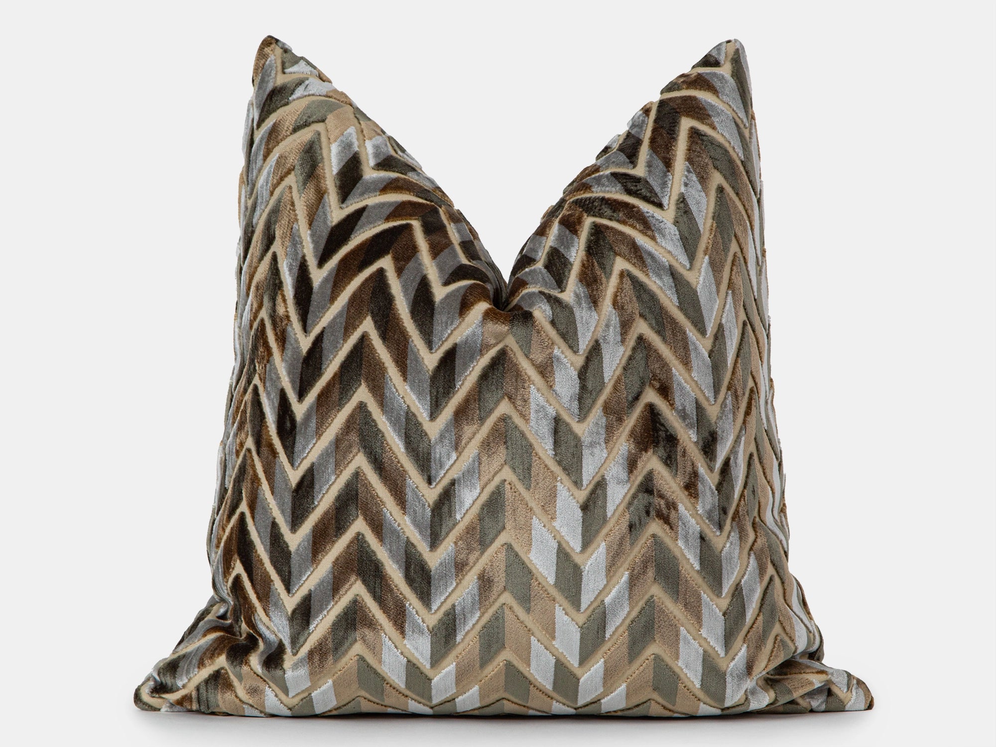 Brown Retro Chevron Pillow Cover