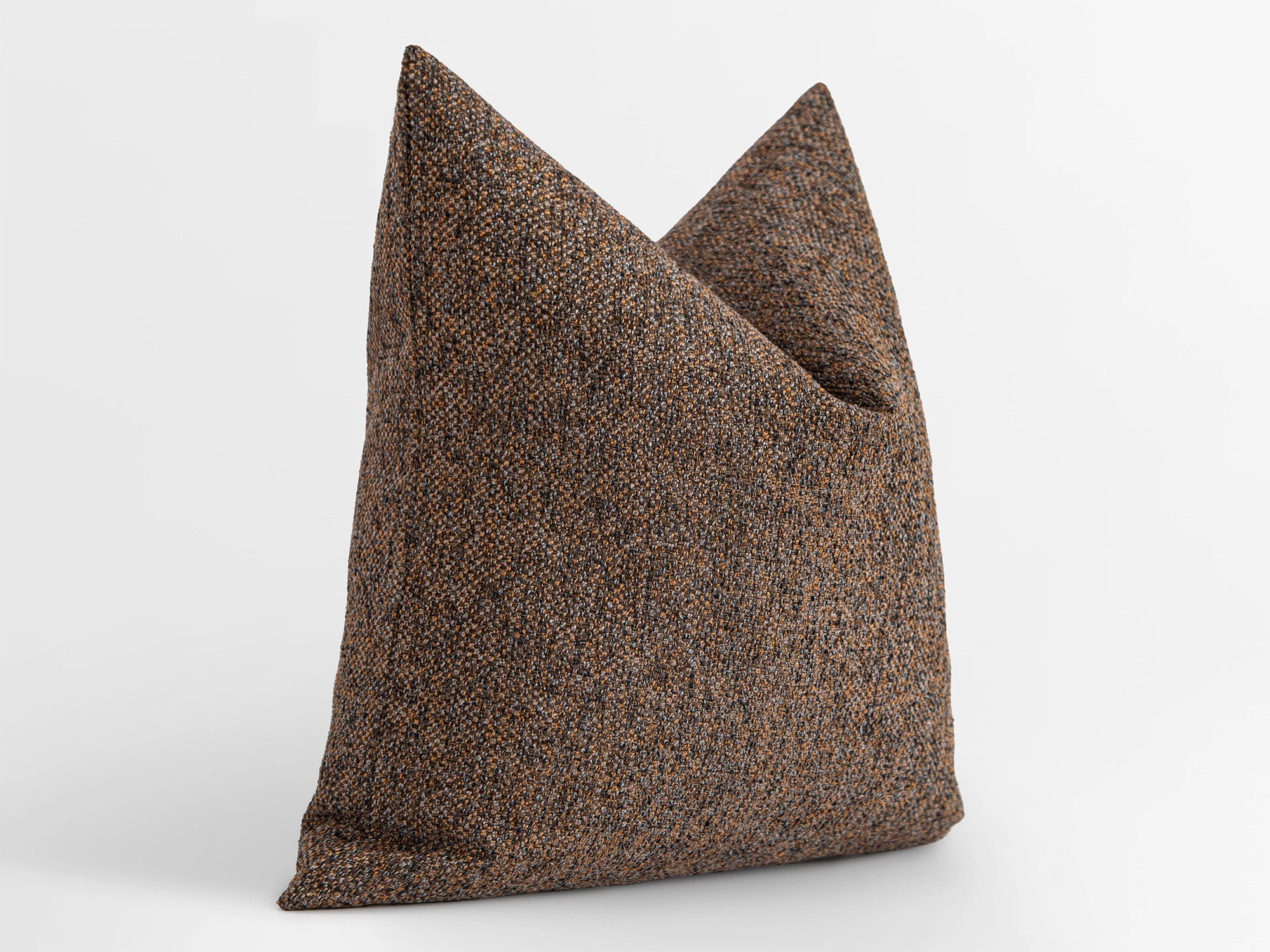 Warm Brown Woven Pillow Cover