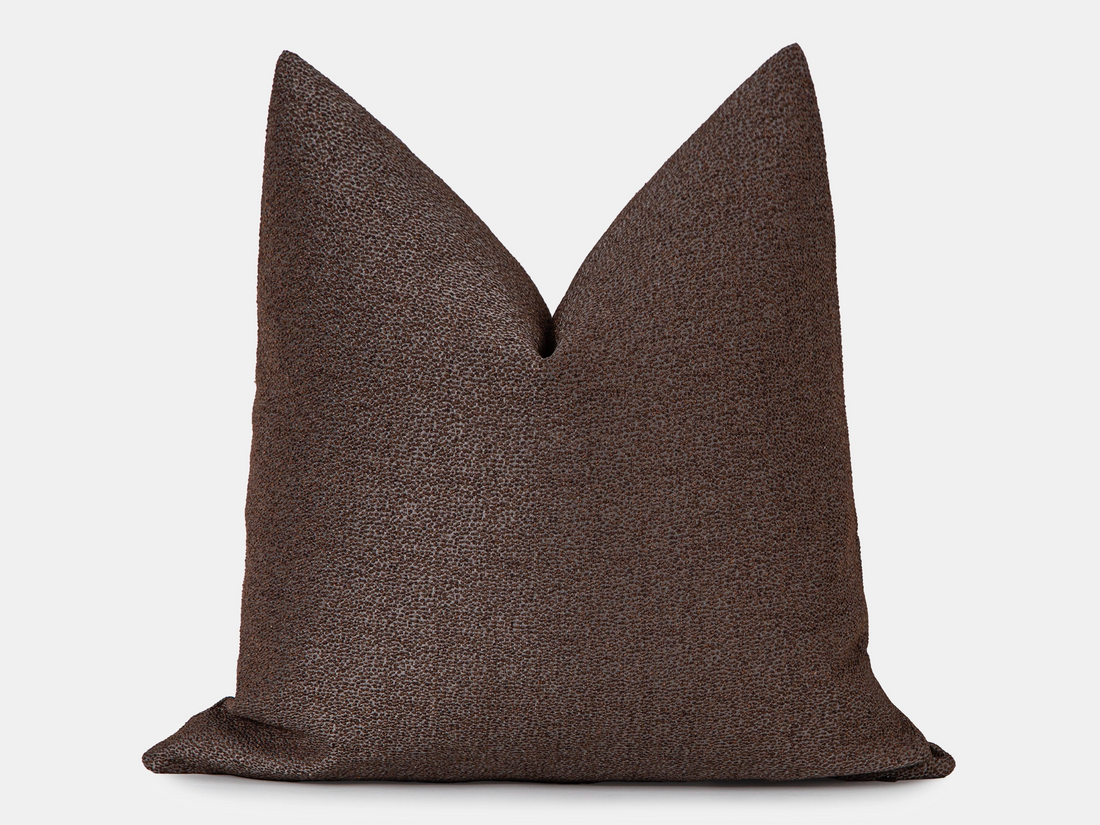 Brown Spotted Jacquard Pillow Cover