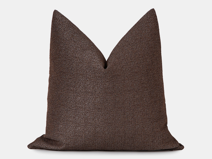 Brown Spotted Jacquard Pillow Cover