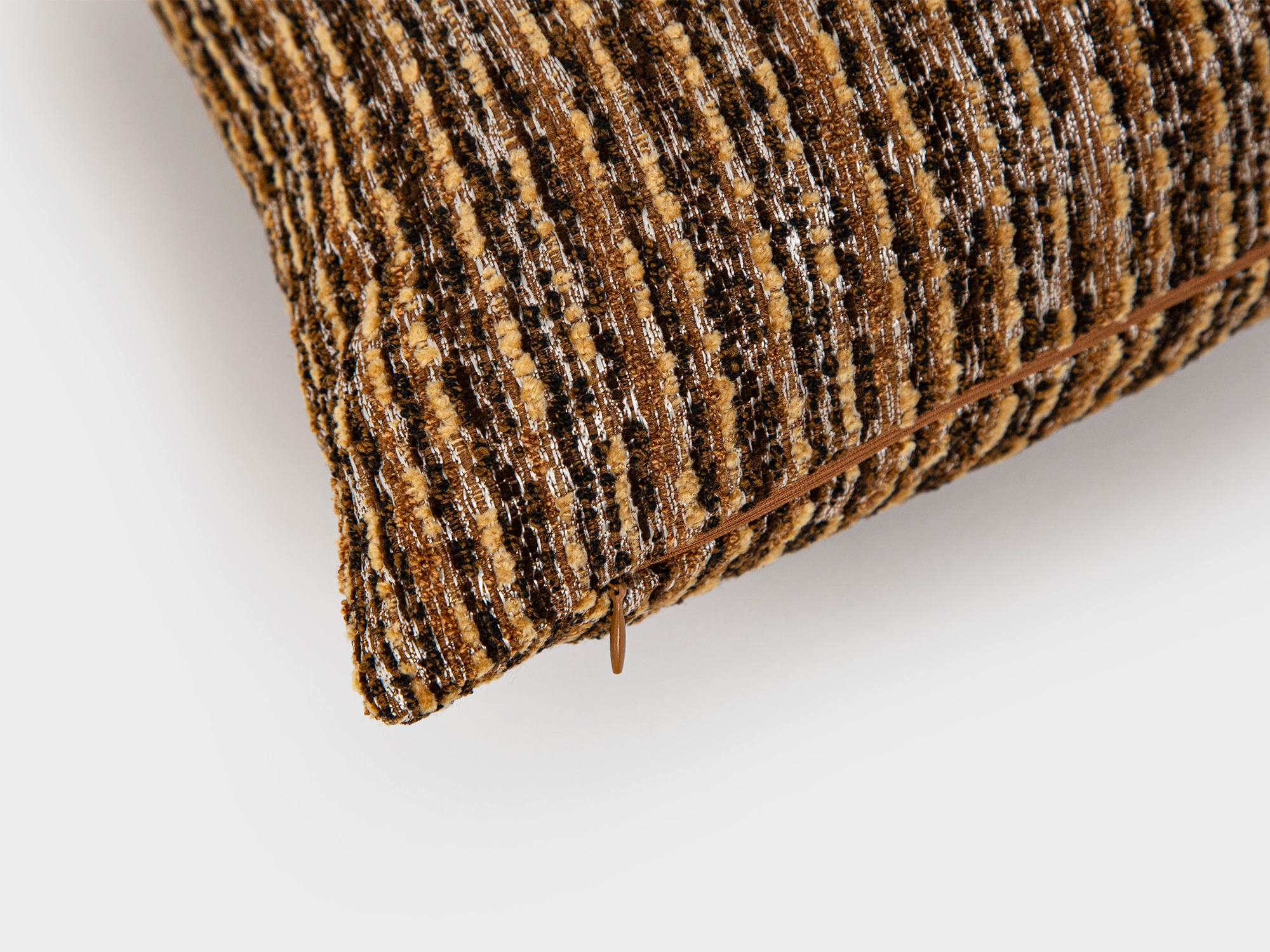 Brown Boho Textured Pillow Cover