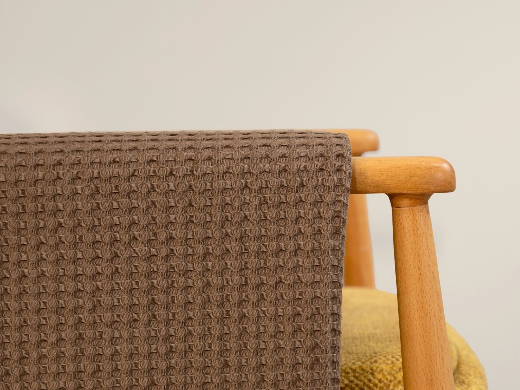 Brown Waffle Sofa Throw