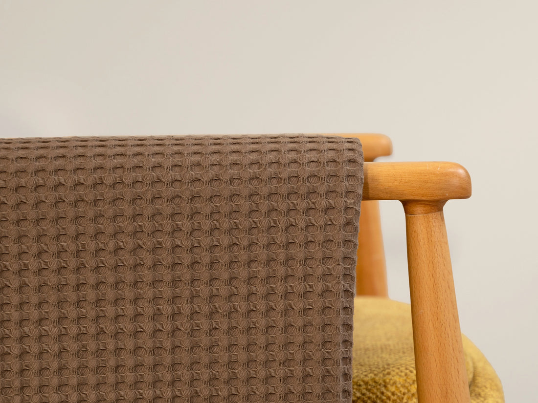 Brown Waffle Sofa Throw