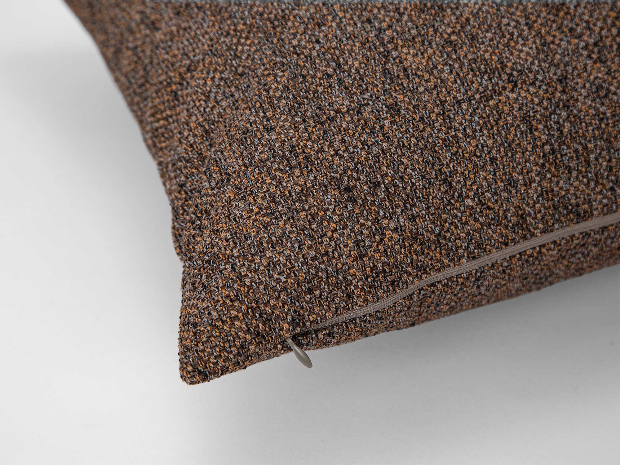 Warm Brown Woven Pillow Cover