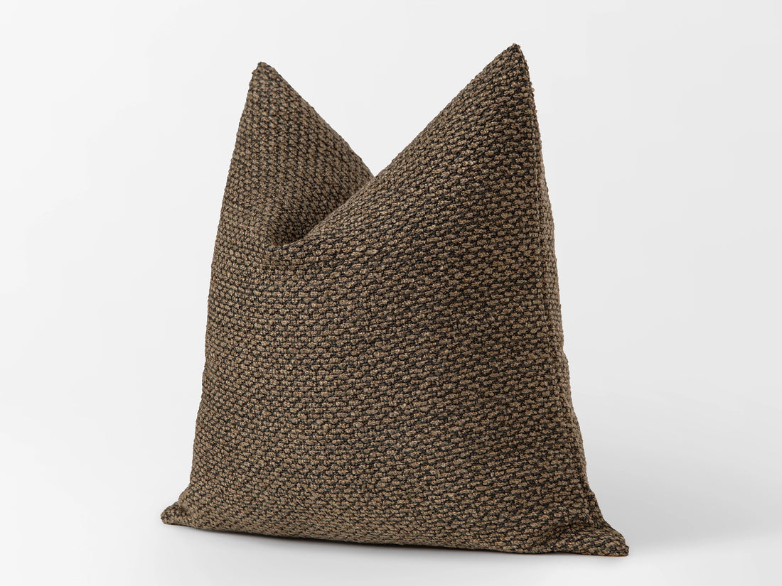 Brown Boho Textured Pillow Cover
