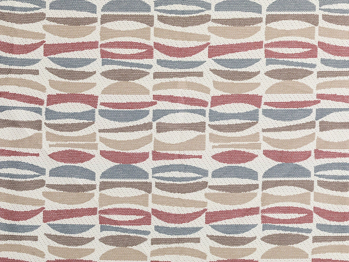 Burgundy Geometric Outdoor Upholstery Fabric