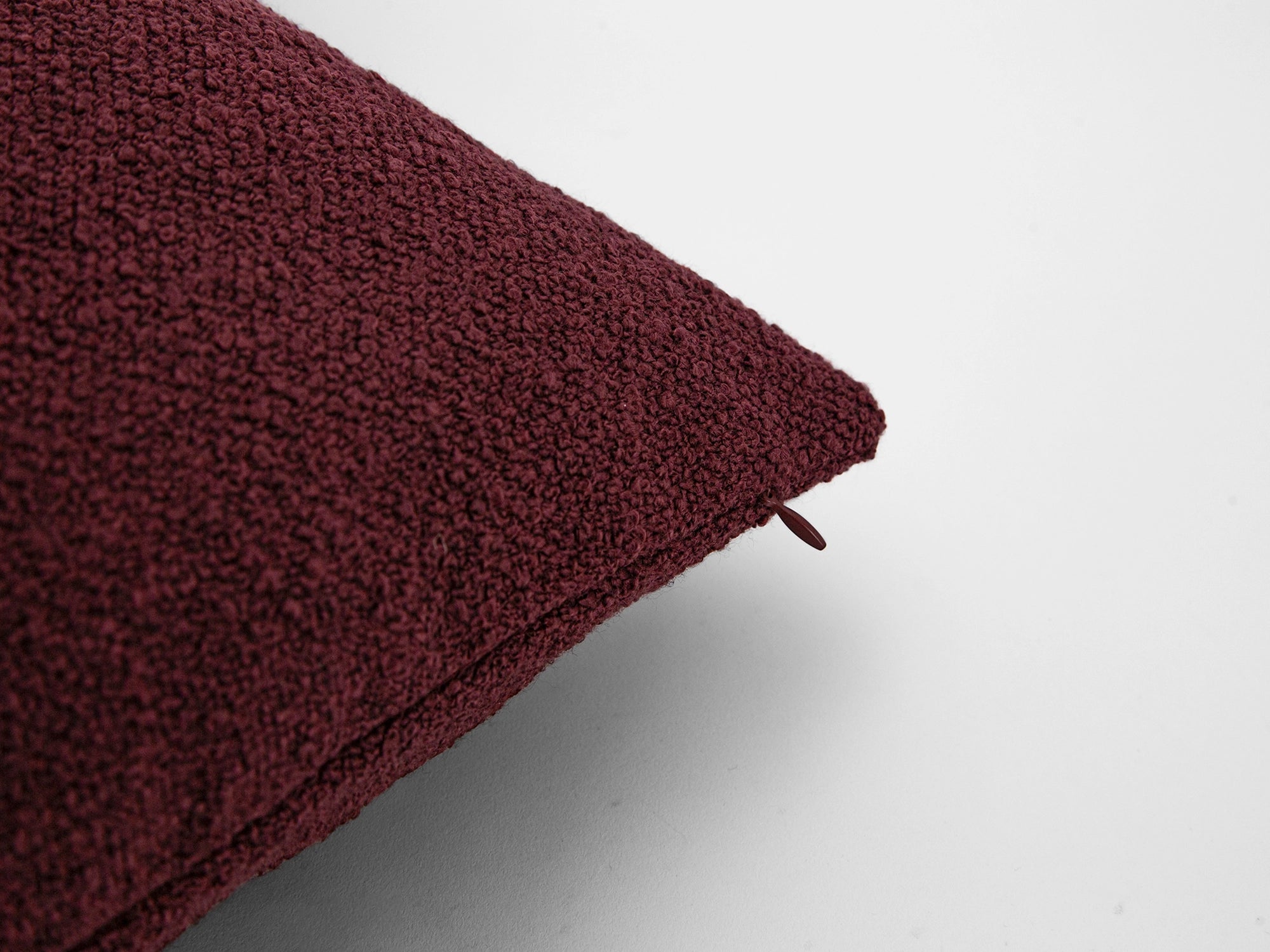Burgundy Boucle Pillow Cover