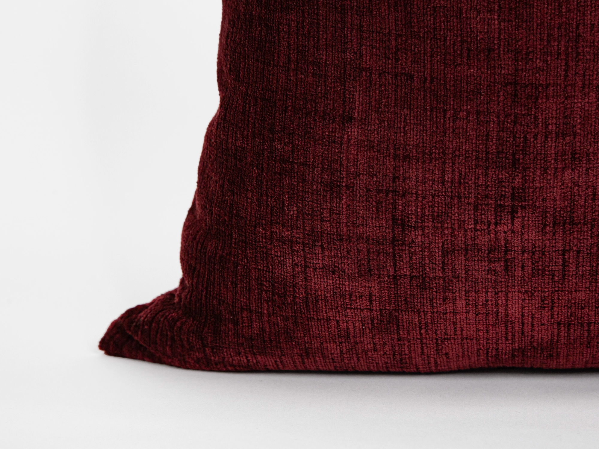 Burgundy Chenille Pillow Cover - Cozy