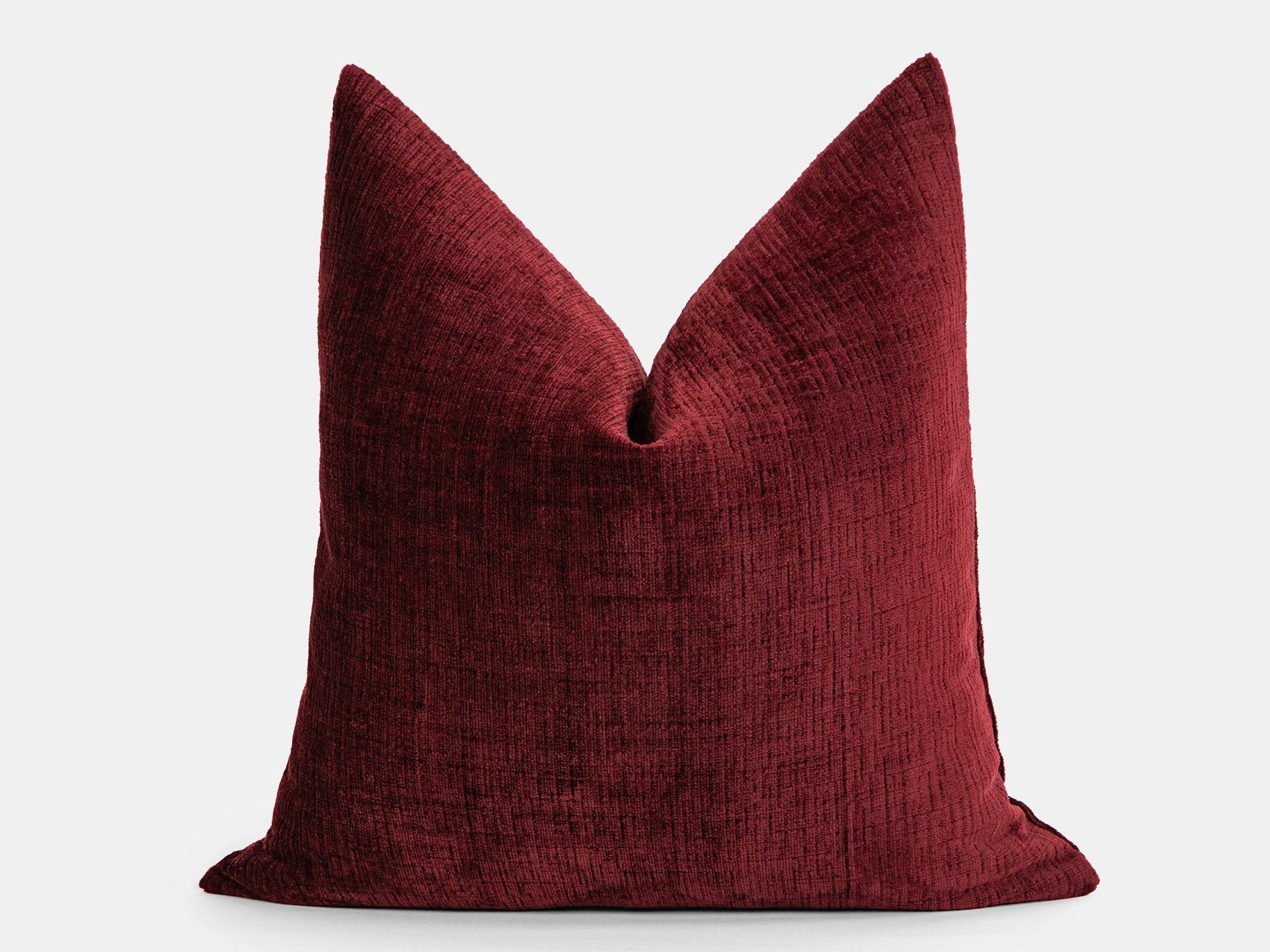 Burgundy Chenille Pillow Cover - Cozy