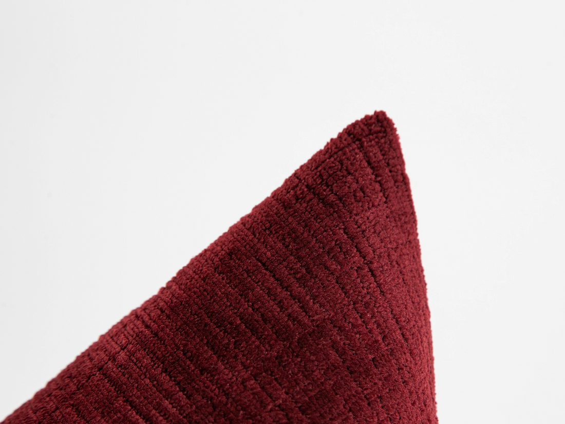 Burgundy Chenille Pillow Cover - Cozy