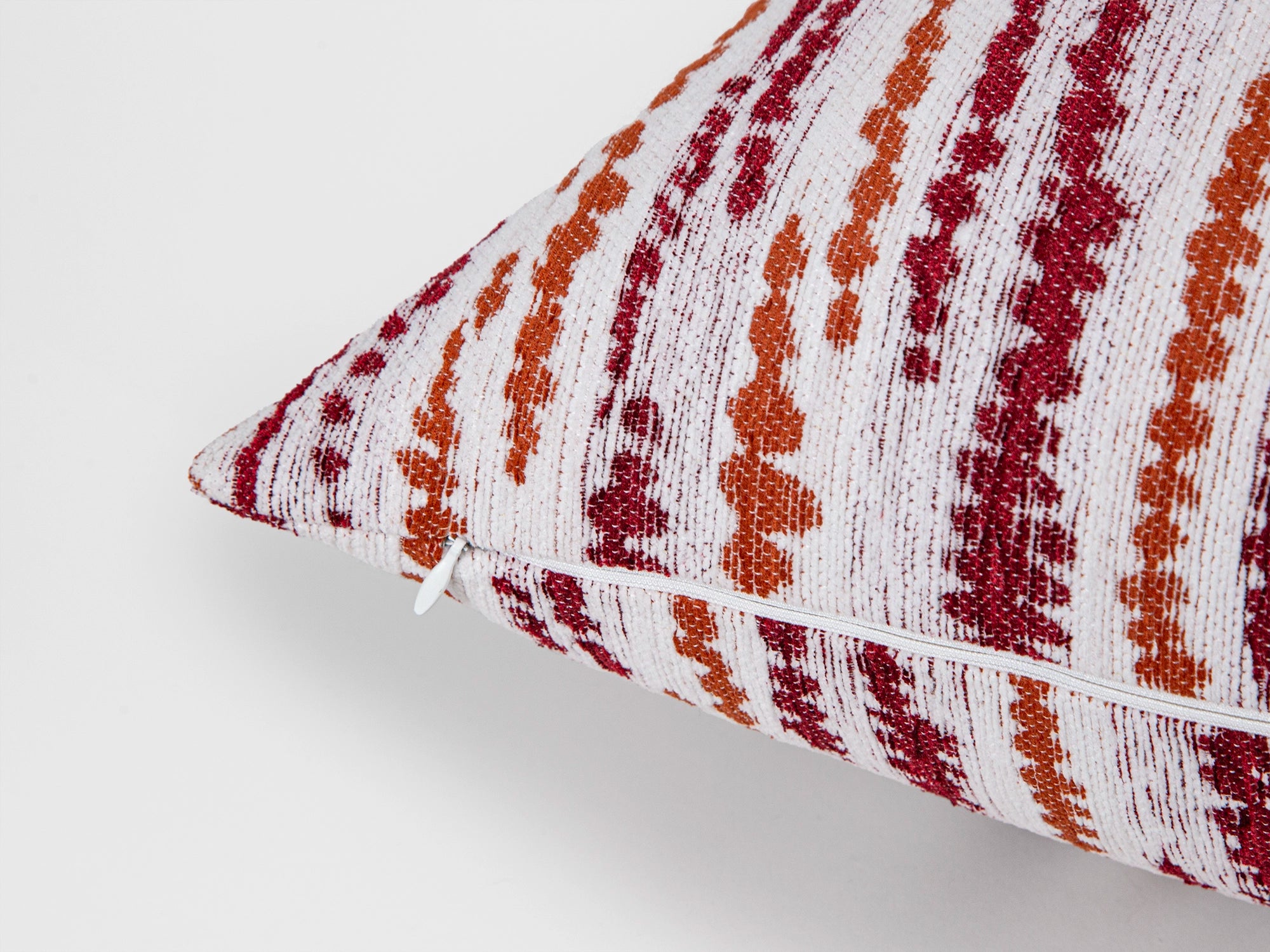 Burgundy Abstract Dash Stripe Pillow Cover