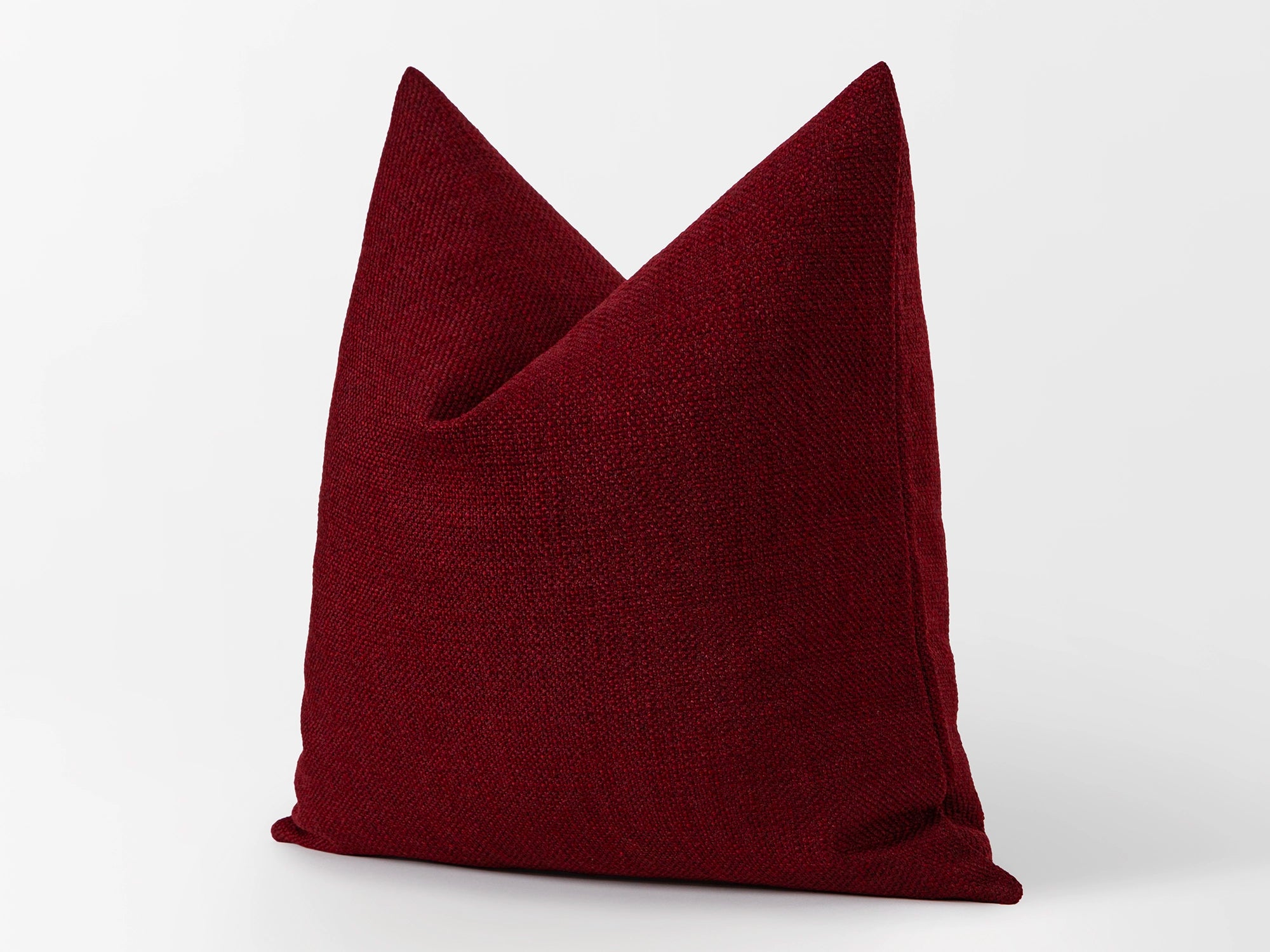 Burgundy Linen Pillow Cover
