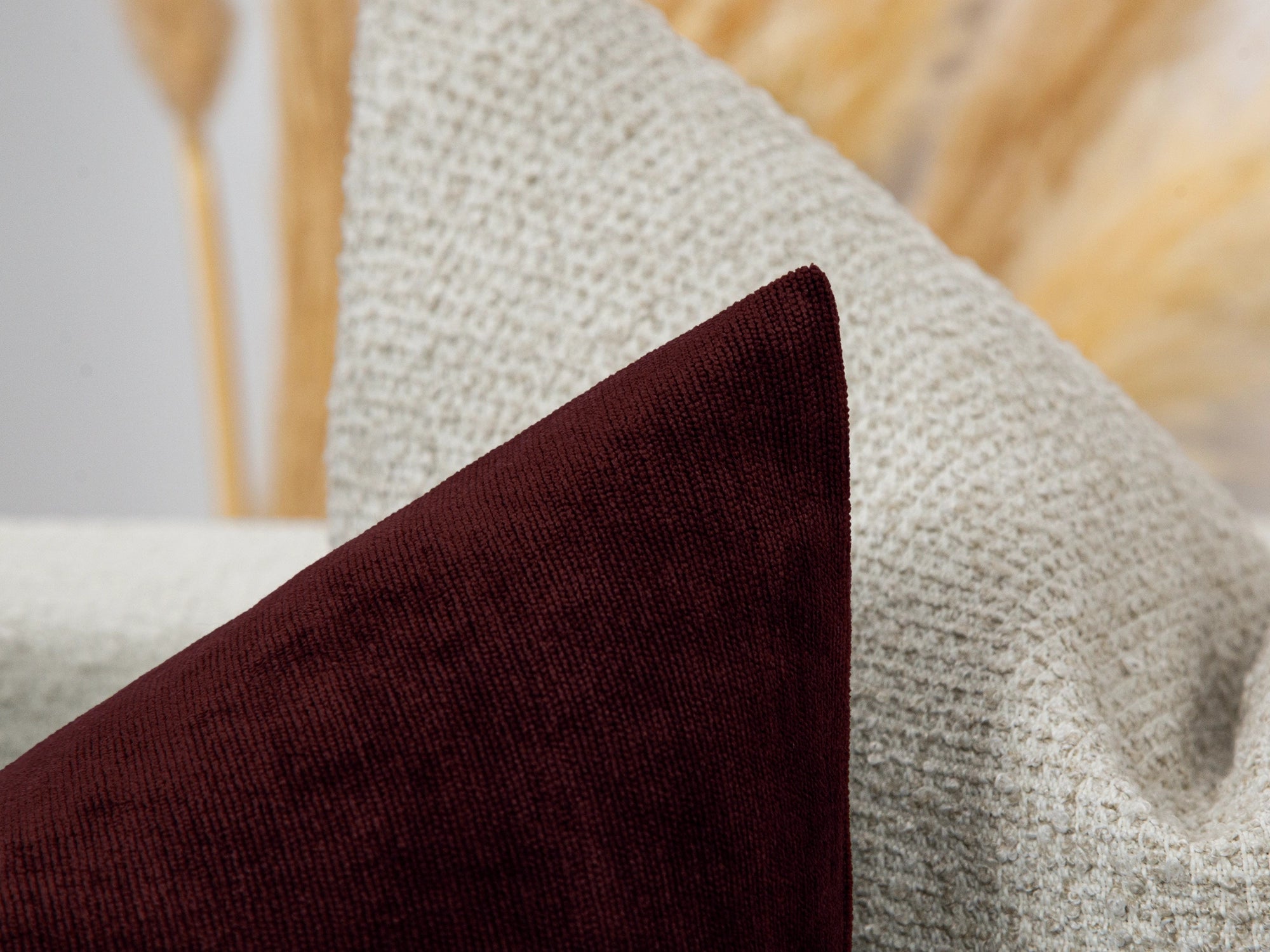 Burgundy Woven Pillow Cover - Lustre