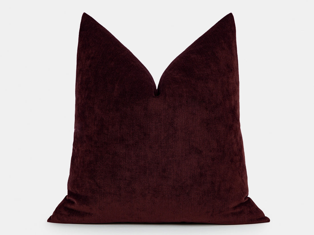 Burgundy Woven Pillow Cover - Lustre