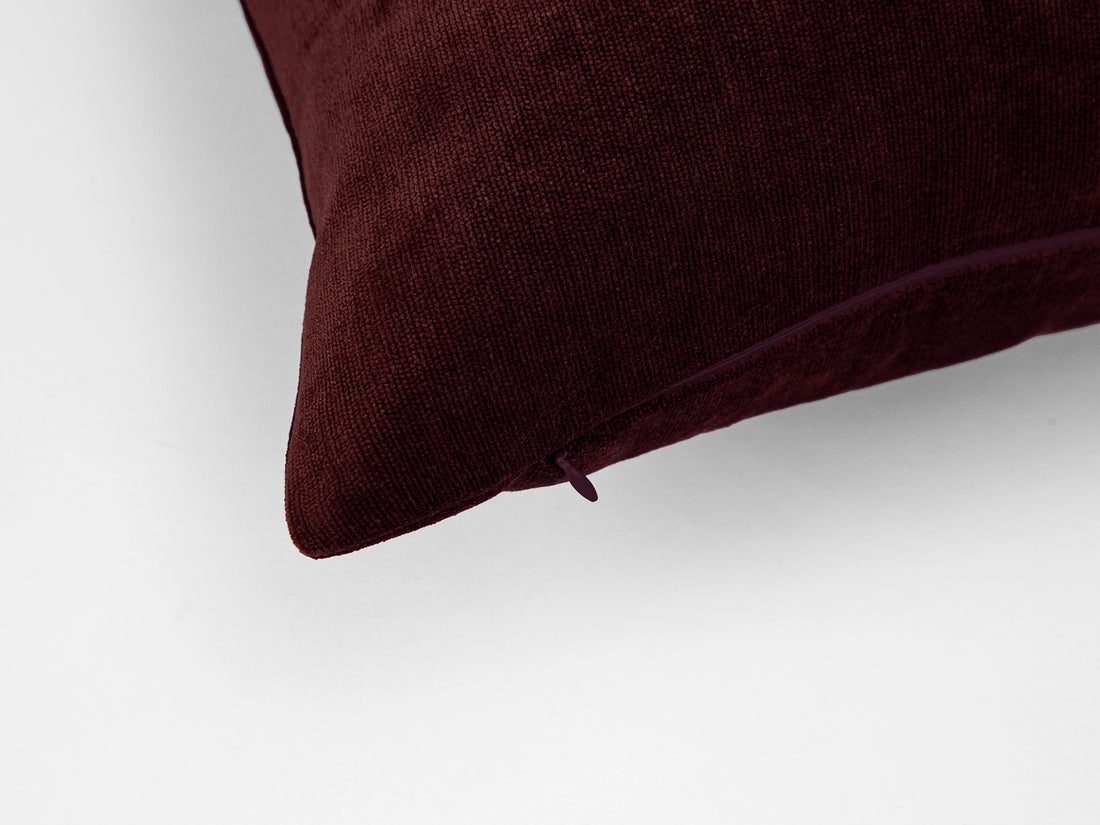 Burgundy Woven Pillow Cover - Lustre