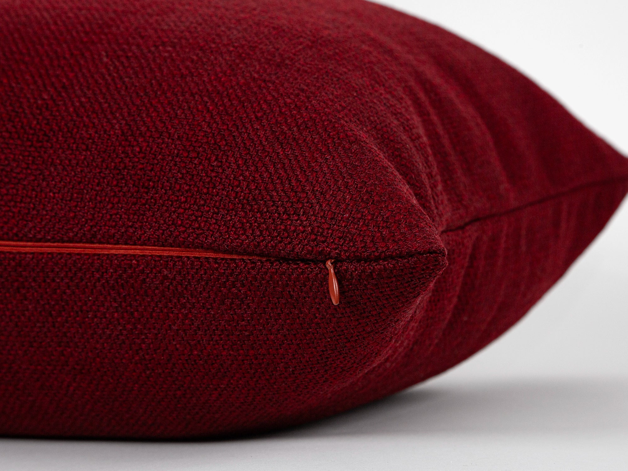 Burgundy Linen Pillow Cover