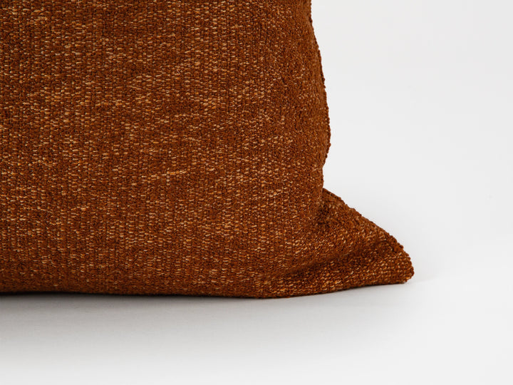 Burnt Copper Textured Pillow Cover
