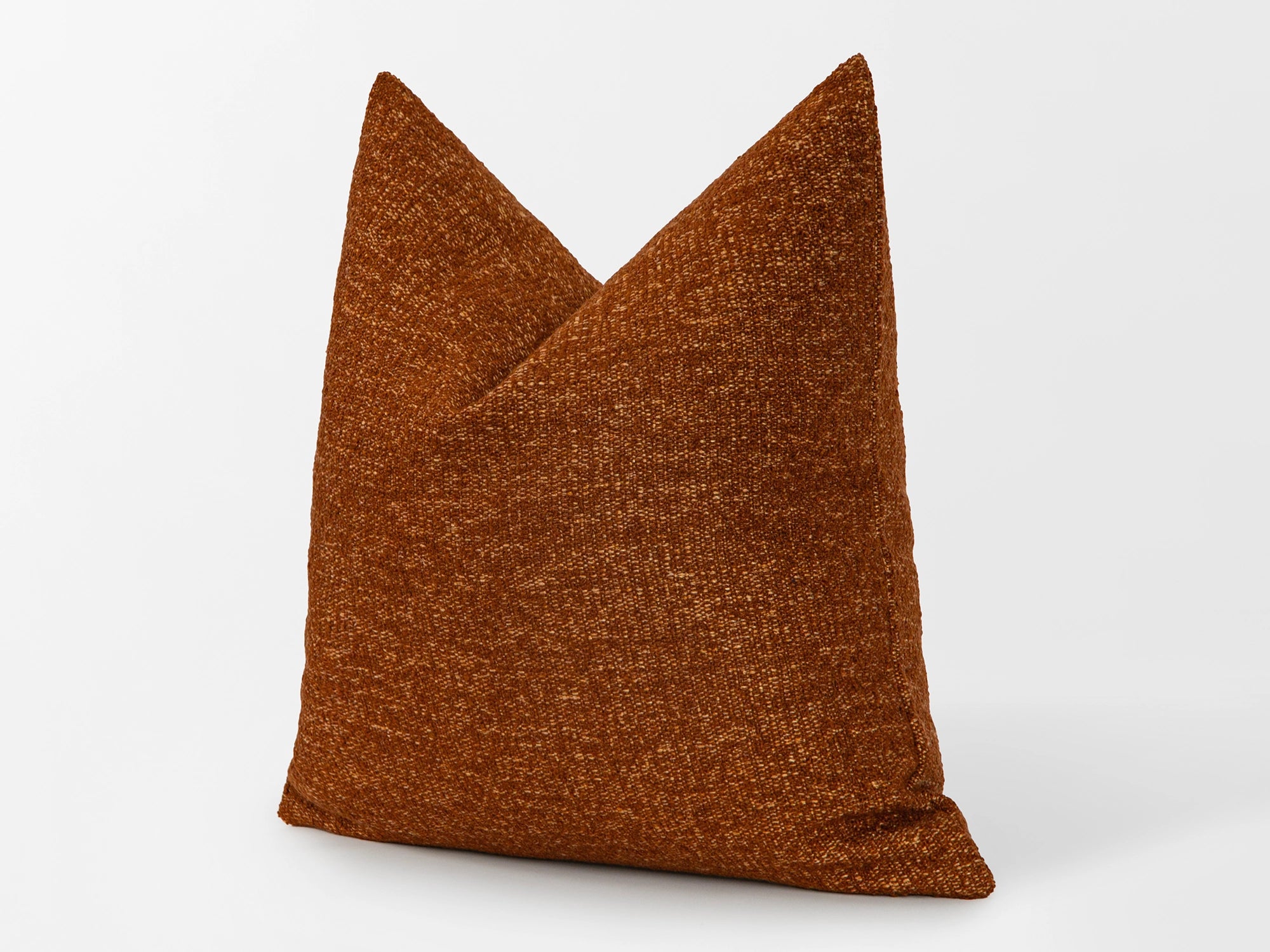 Burnt Copper Textured Pillow Cover