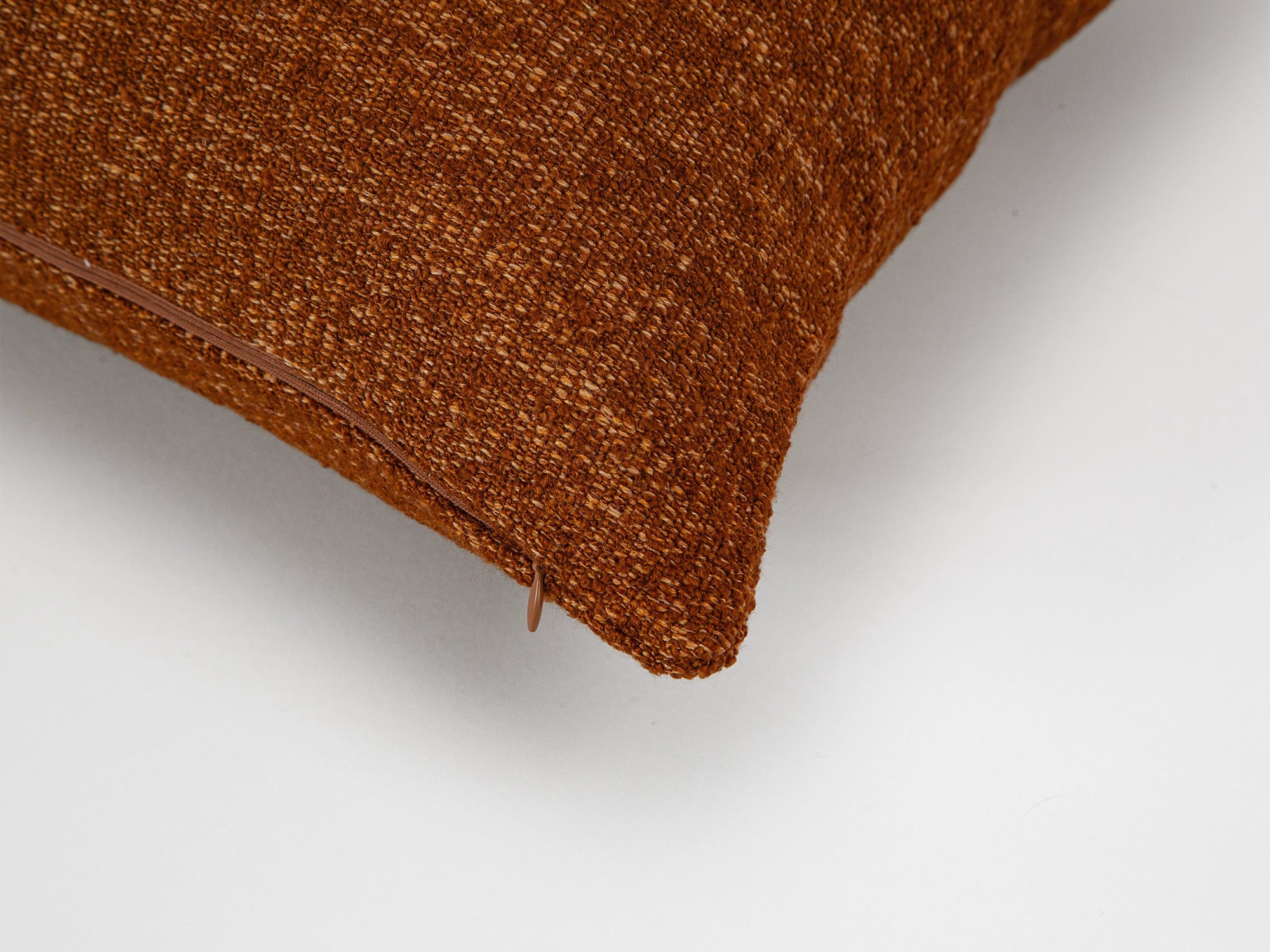 Burnt Copper Textured Pillow Cover