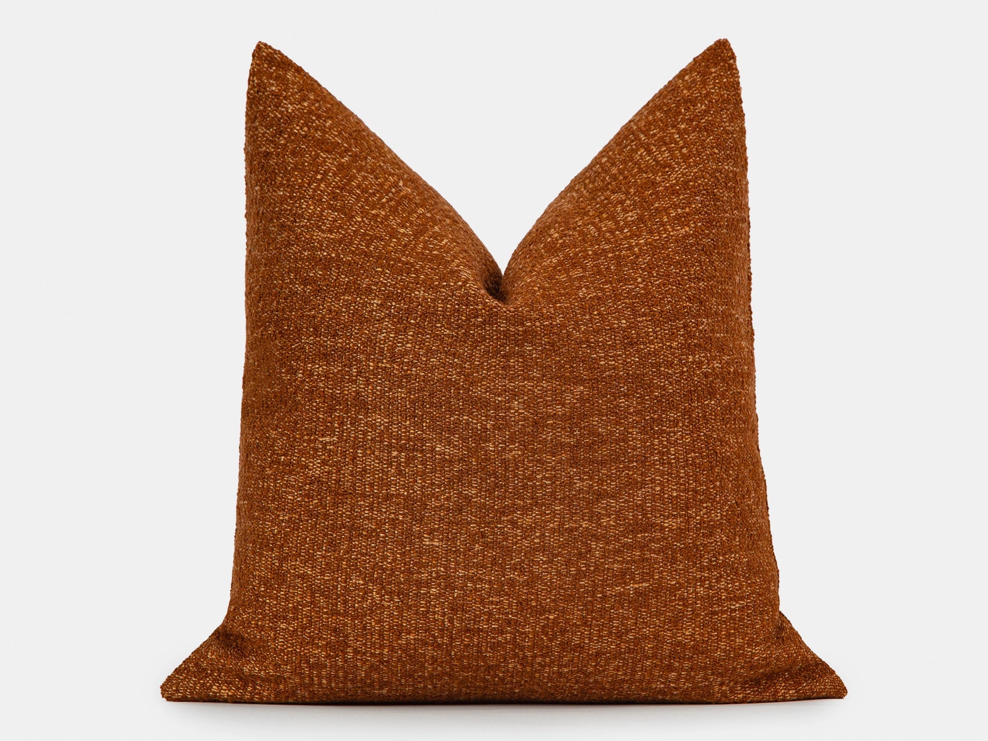 Burnt Copper Textured Pillow Cover