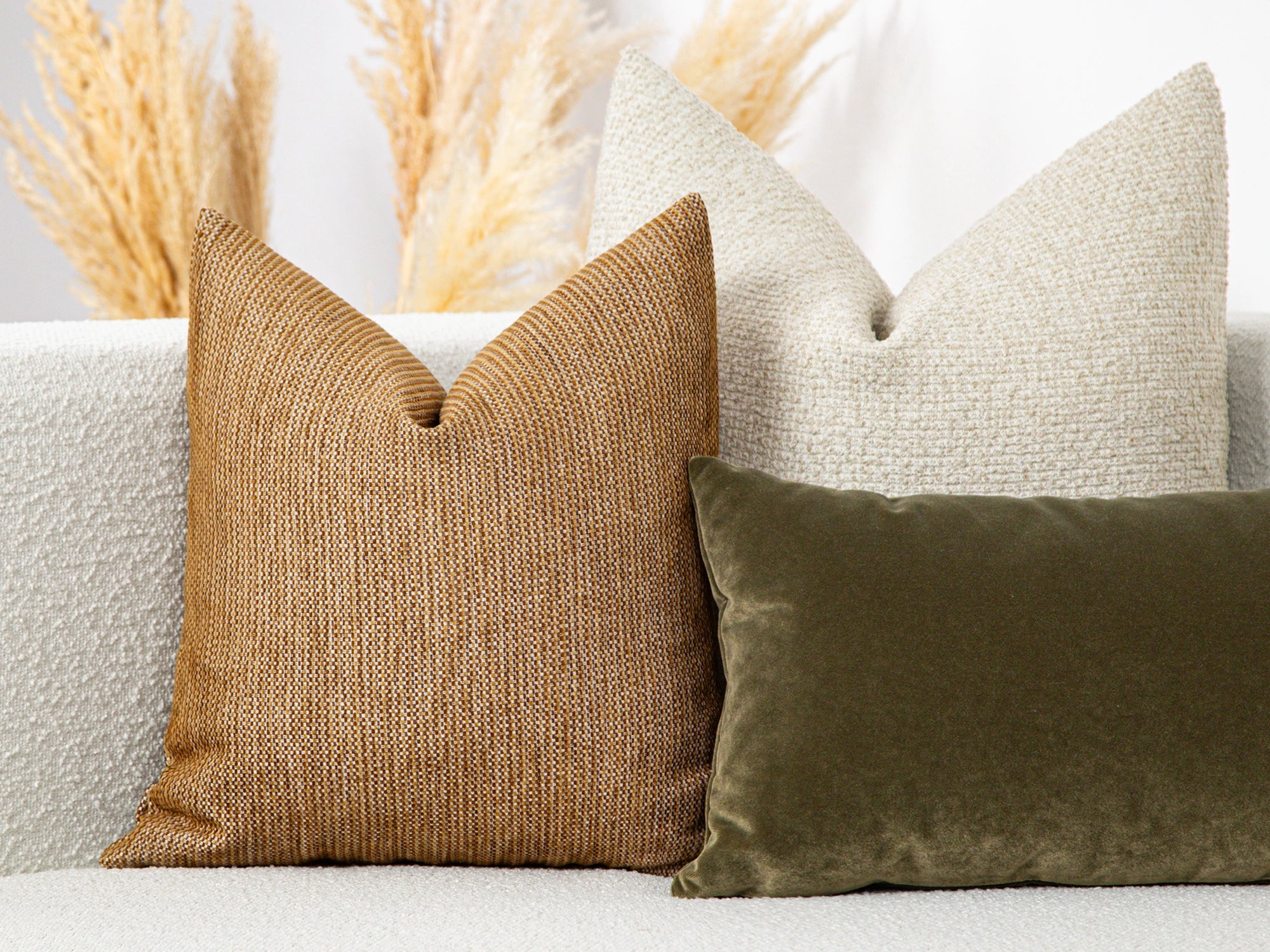 Burnt Orange Woven Pillow Cover