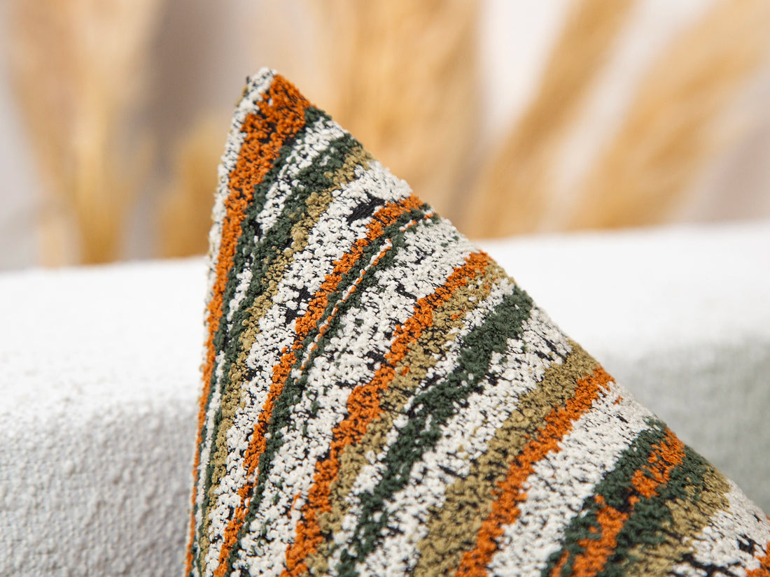 Colorful Striped Pillow Cover