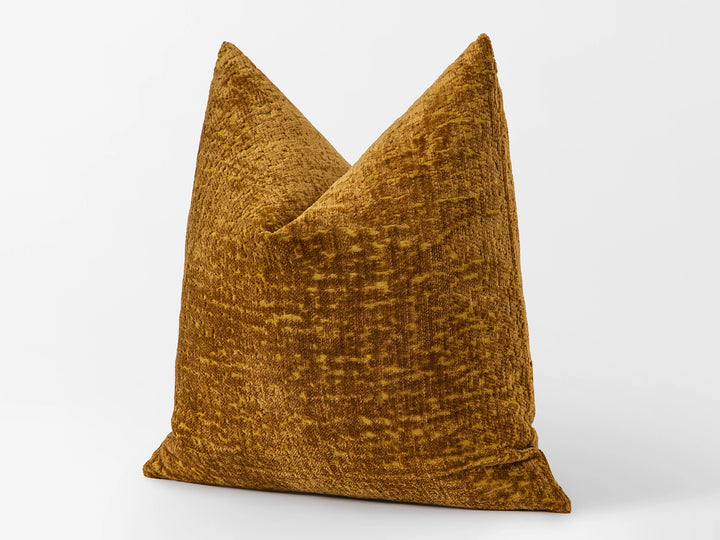 Amber Gold Tactile Textured Pillow Cover