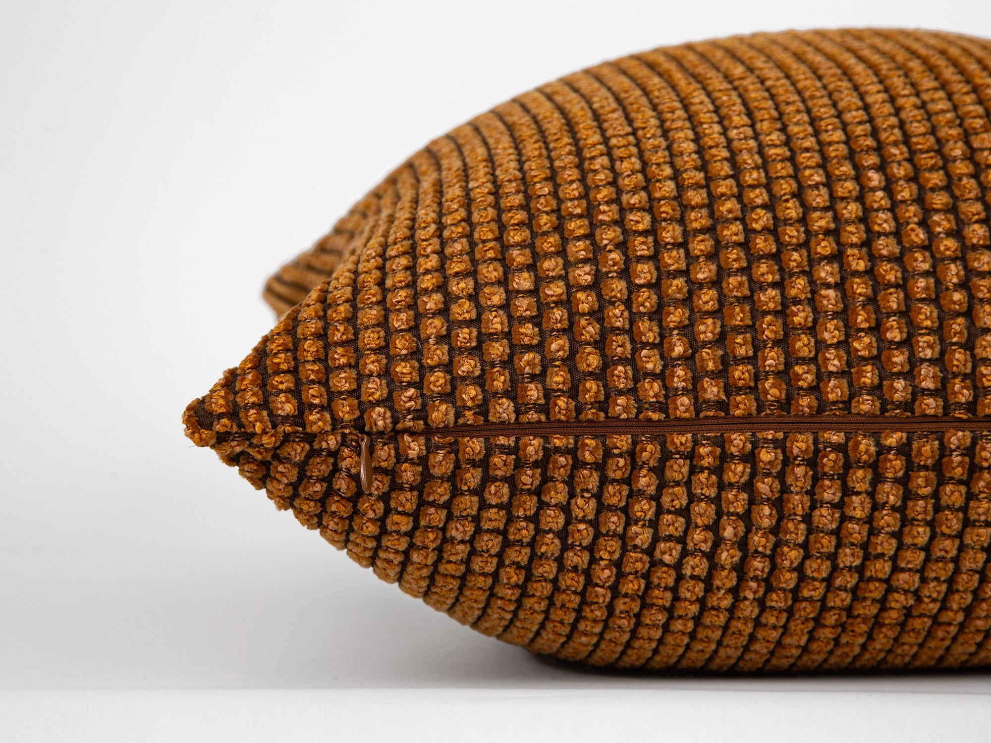 Burnt Orange Spotted Textured Pillow Cover