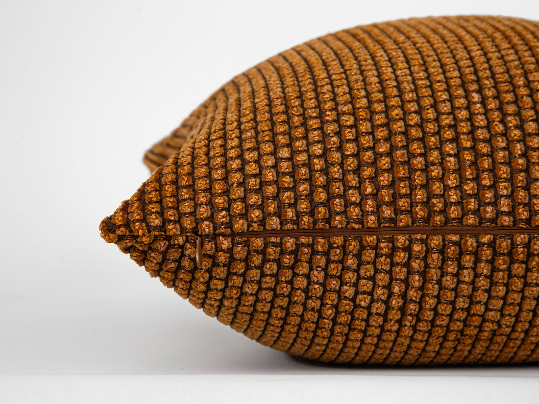 Burnt Orange Spotted Textured Pillow Cover