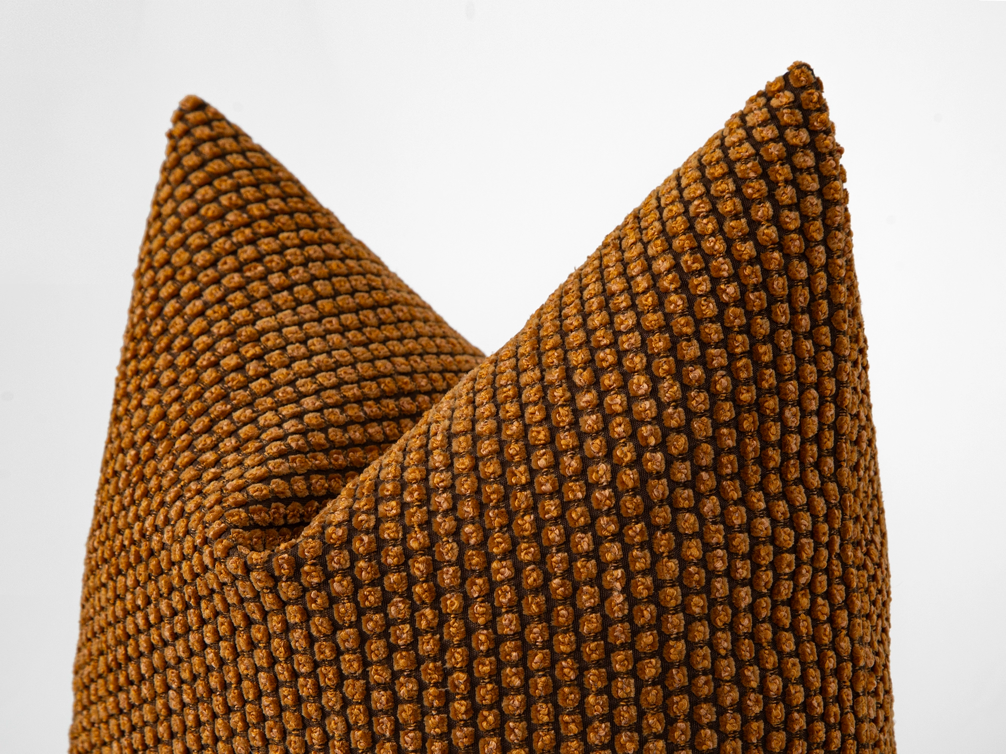 Burnt Orange Spotted Textured Pillow Cover