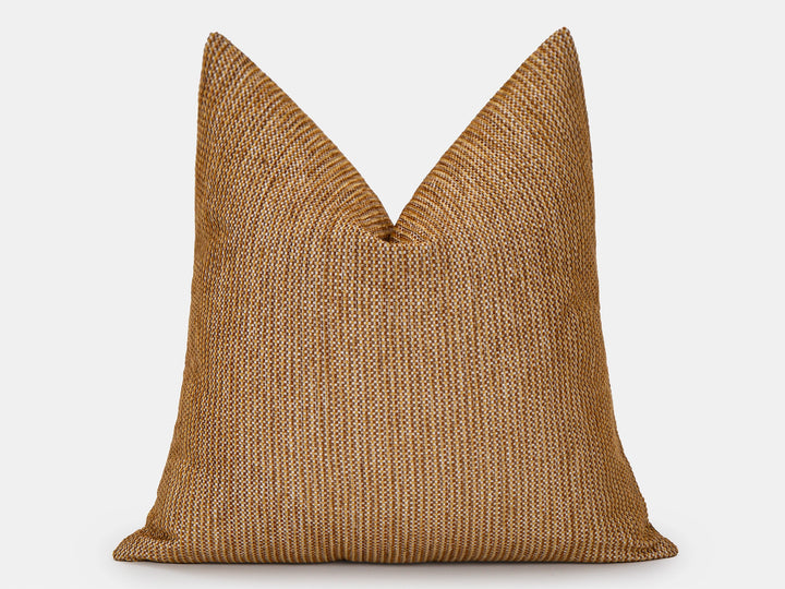 Burnt Orange Woven Pillow Cover
