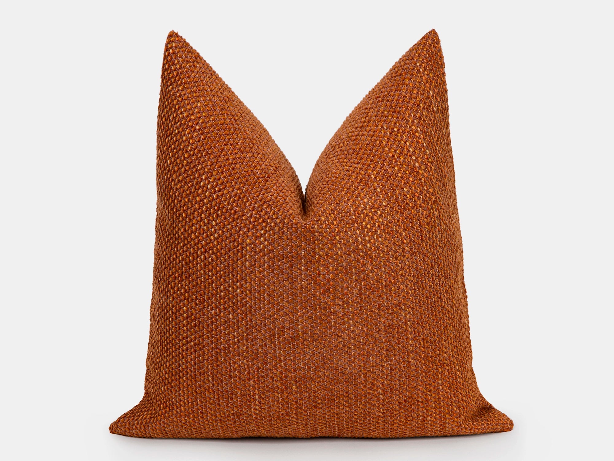 Burnt Orange Woven Pillow Cover