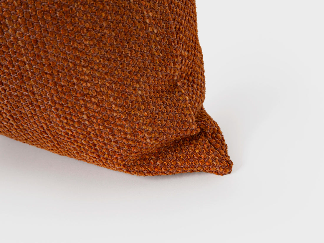 Burnt Orange Woven Pillow Cover