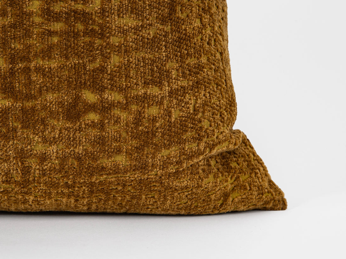 Amber Gold Tactile Textured Pillow Cover
