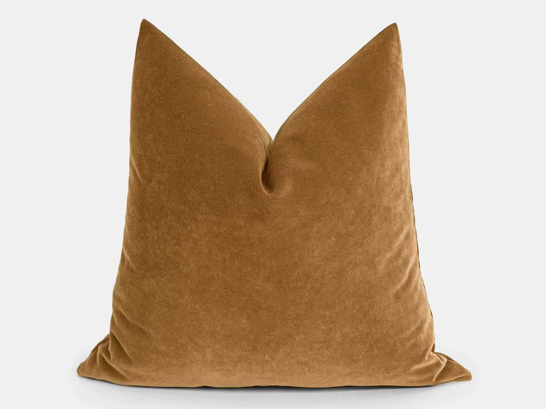 Camel Velvet Pillow Cover