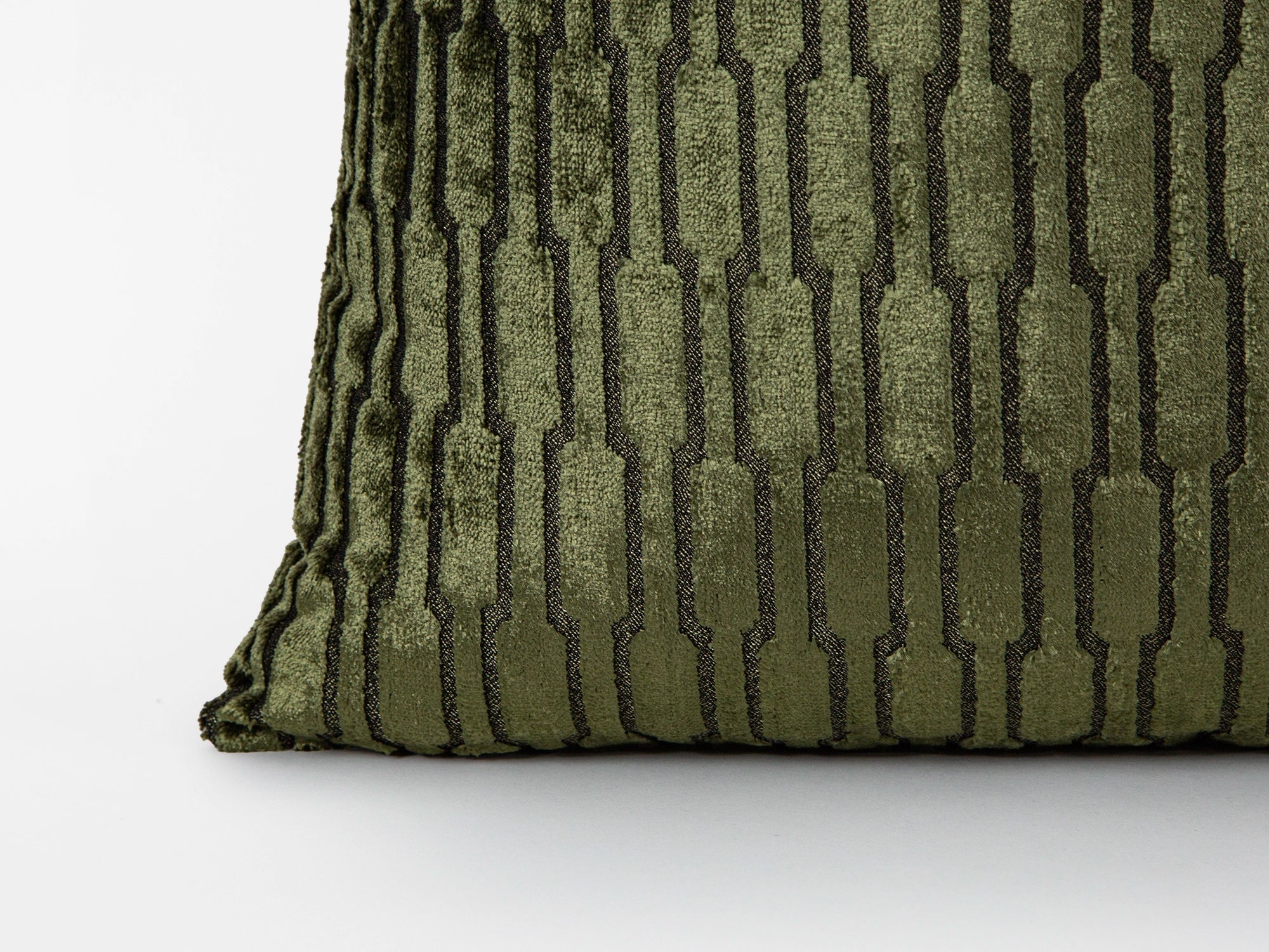Green Textured Luxury Velvet Pillow Cover
