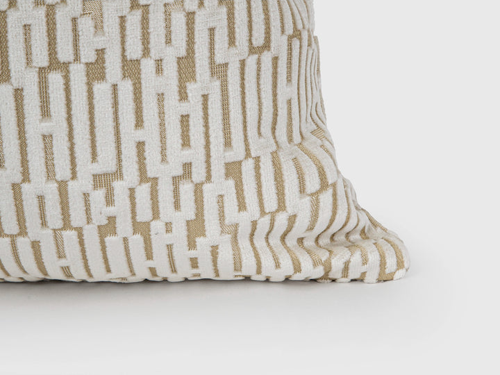 Ivory Cut Velvet Pillow Cover