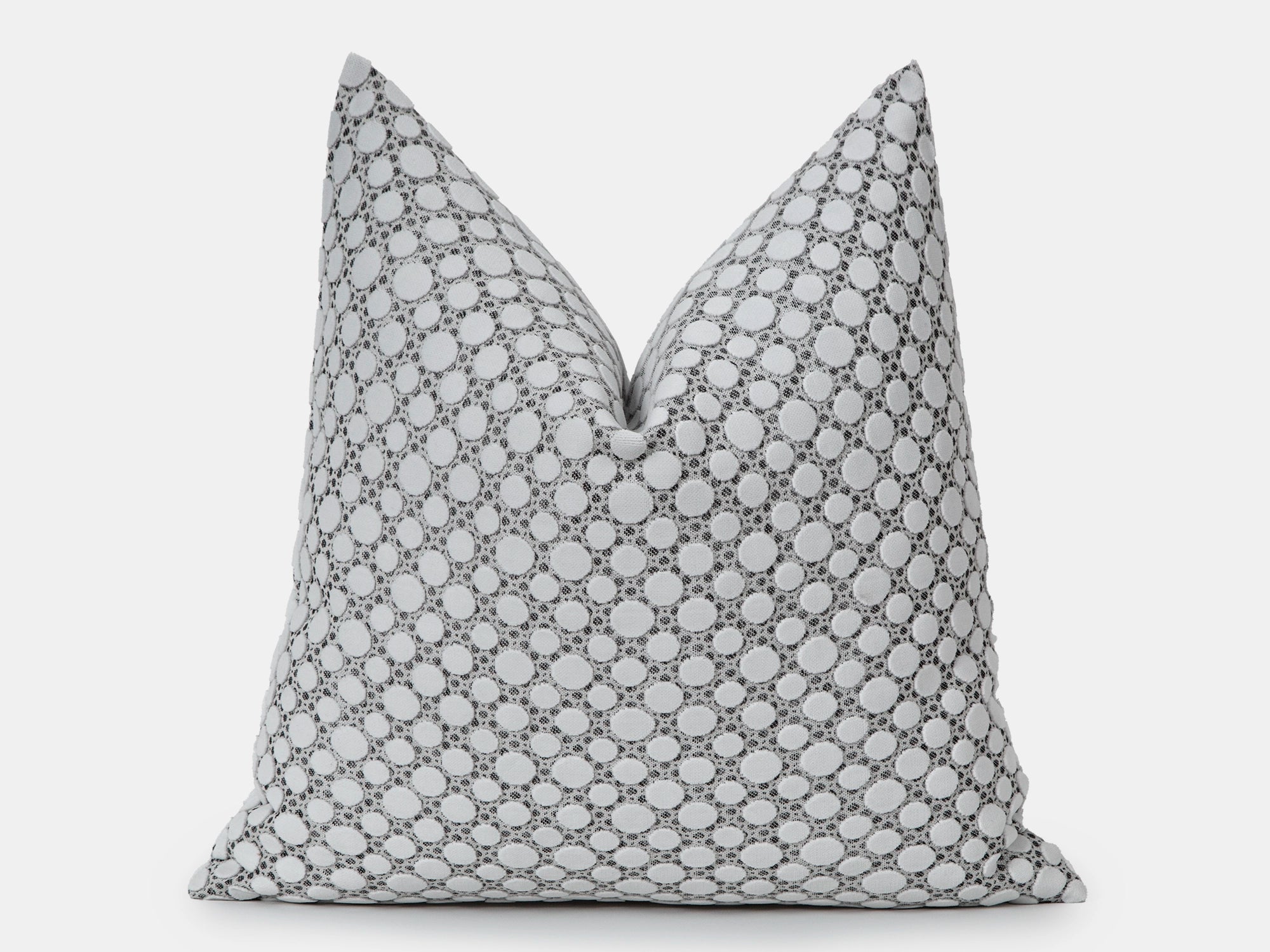 Chalk White Dotted Textured Pillow Cover