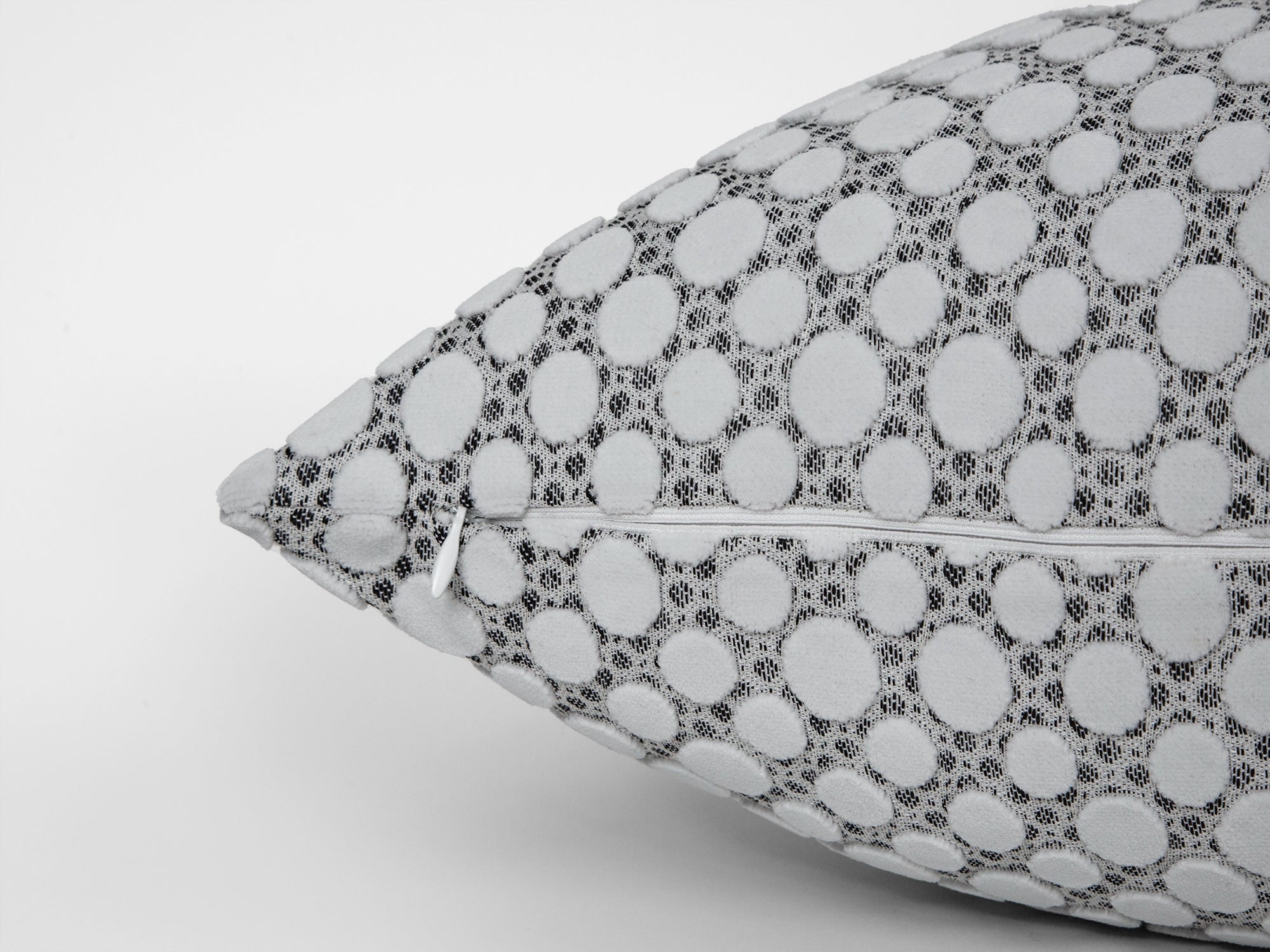 Chalk White Dotted Textured Pillow Cover