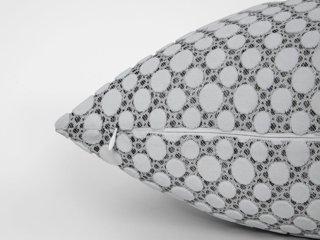Chalk White Dotted Textured Pillow Cover
