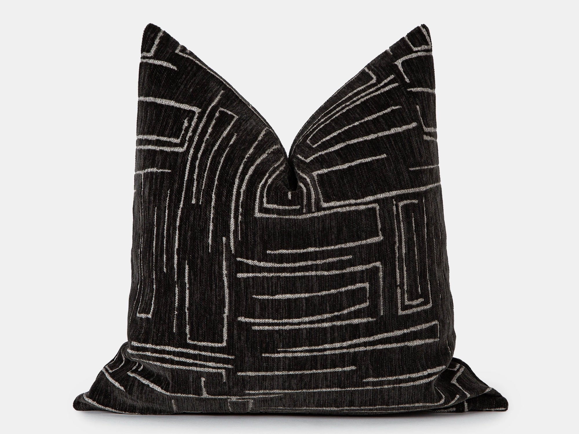 Charcoal Abstract Pillow Cover