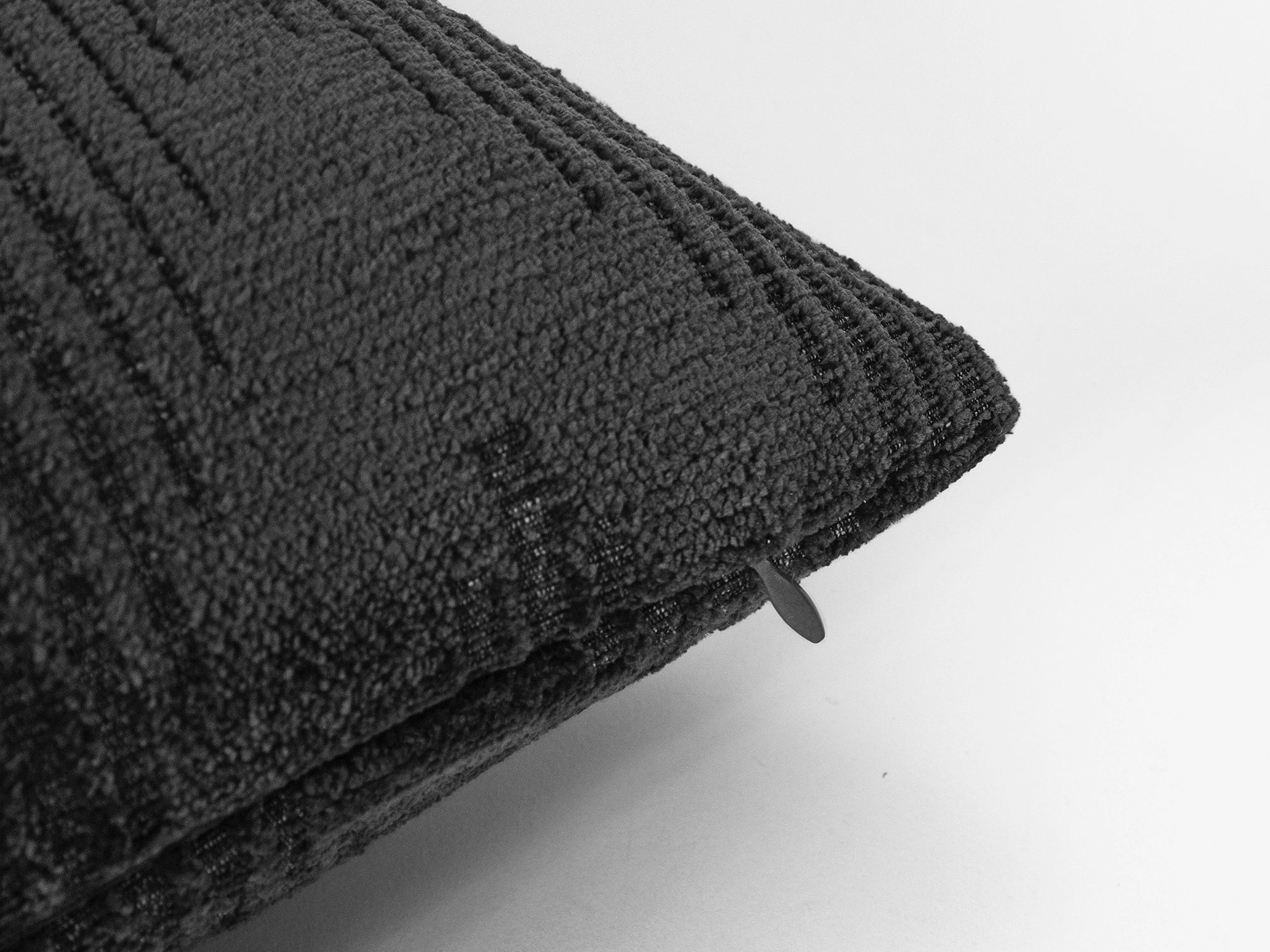 Charcoal Geometric Textured Pillow Cover