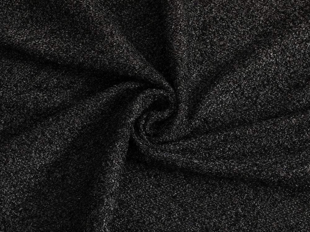 Charcoal Boucle Upholstery Fabric - Monarch