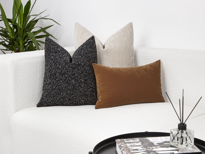 Dark Gray Alpaca Pillow Cover