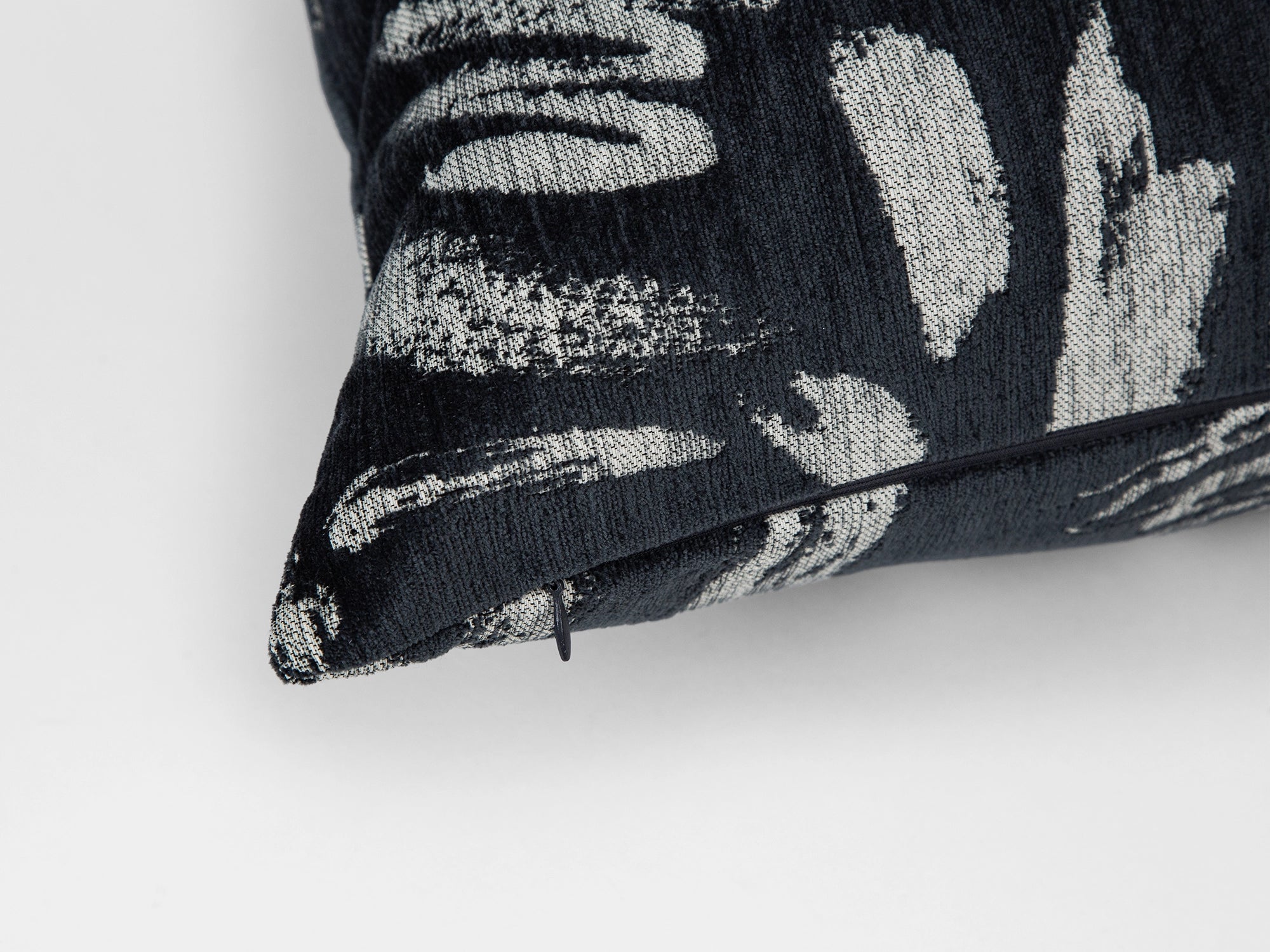 Charcoal Brushstroke Woven Pillow Cover