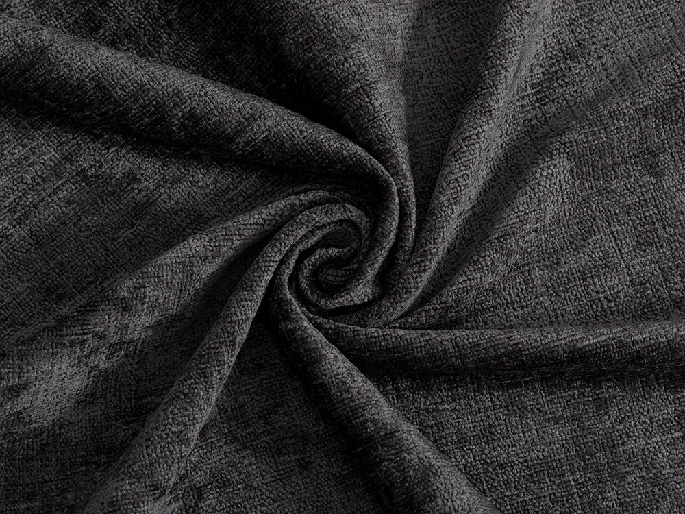 Charcoal Chenille Upholstery Fabric - Eloria