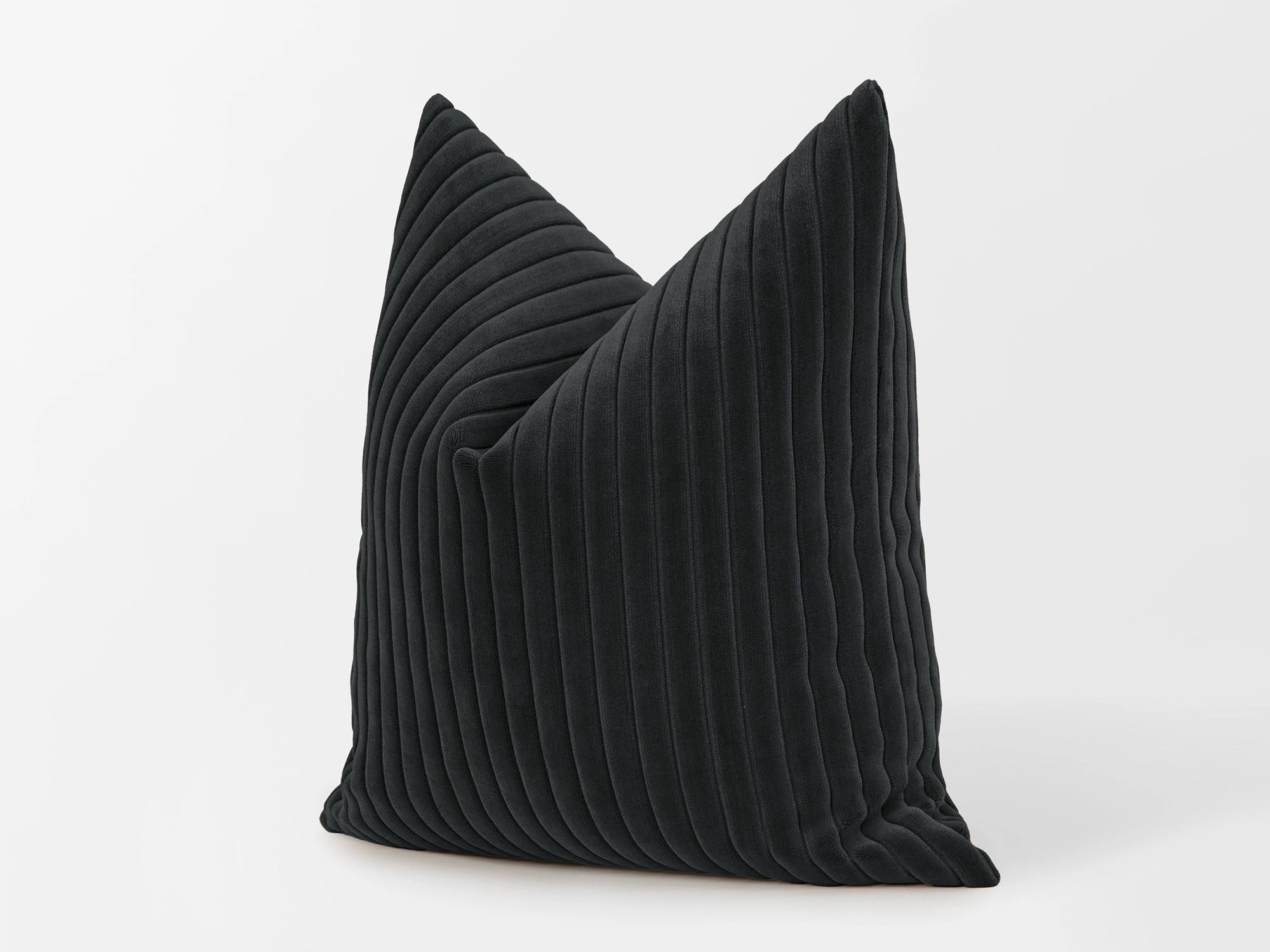 Charcoal Corduroy Velvet Pillow Cover