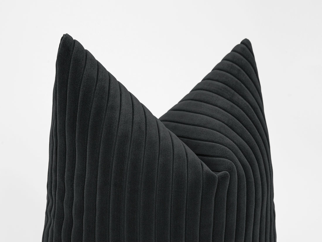 Charcoal Corduroy Velvet Pillow Cover